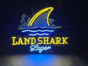 lot 40 image: Land Shark Lager, neon