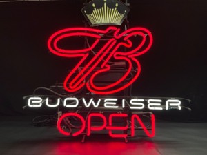 lot 47 image: Budweiser King B Open, neon