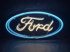 lot 51 image: Iconic Ford logo neon, vinyl on plexi