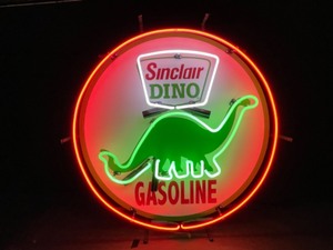 lot 53 image: Sinclair Gasoline, Dino neon, NIB