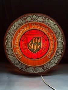 lot 133 image: Old Style lit medallion, wall sign