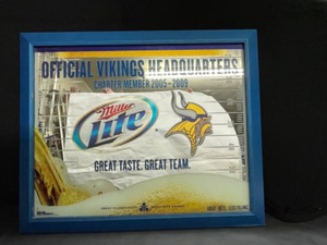 lot 138 image: Miller Lite, Official Vikings Headquarters 2005-2009 mirror