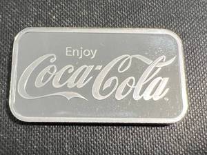 1 TROY OZ .999 FINE SILVER COCA COLA BAR
