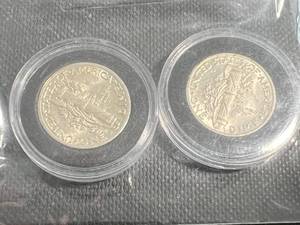 2 US MERCURY DIMES IN AIRTITES