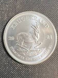 2021 AFRICAN KRUGERRAND 1 TROY OZ .999 FINE SILVER