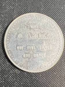 1 TROY OZ .999 FINE SILVER SWISS OF AMERICA ROUND