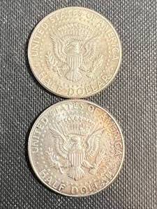 2 US 1964 KENNEDY HALF DOLLARS