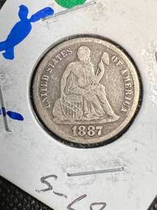 1887-S US SEATED LIBERTY DIME