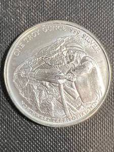 1 TROY OZ .999 FINE SILVER PAN AMERICAN ROUND