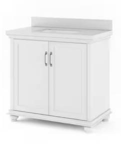 lot 7 image: White Ellemar 36in Vanity