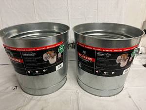 lot 12 image: 2 x 6 Gallon Behrens Metalware Buckets