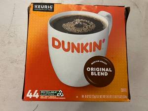 lot 30 image: 44 Dunkin Original Blend K-Cups Best By 02222025