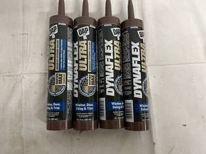 lot 38 image: 4 Bottles of Brown Dynaflex Ultra Window, Door, Siding and Trim