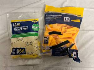 lot 100 image: Tile Leveling Prroject Pack and Tile Leveling Wedges