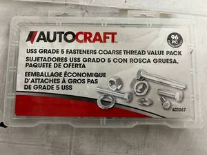 lot 183 image: 96 Piece Set of Autocraft Grade 5 Fasteners