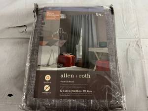 lot 82 image: Allen and Roth 84in Room Darkening Curtain - Glennston