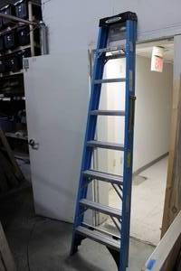 lot 126 image: Werner 8 Fiberglass A-Frame Ladder