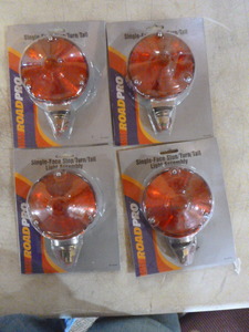 lot 58 image: 4 Road Pro Single-Face StopTurnTail Light Assemblies