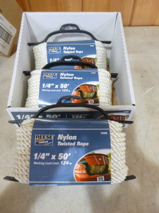 lot 120 image: 3 Spools of Reese Nylon Twisted Rope