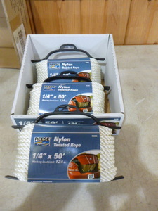 lot 121 image: 3 Spools of Reese Nylon Twisted Rope