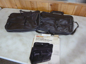 lot 150 image: 2 Road Pro Leather-Like Soft-Sided Briefcases