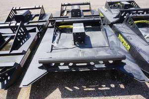 lot 20 image: Brand New Made In USA Universal Mount Bobcat Skid Loader Skid Steer 72 Brush CutterBrush Hog With Push Bar