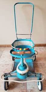 lot 89 image: Vintage 1940-1950s Genuine Taylor Tot Baby Walker and Stroller