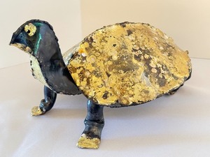 lot 16 image: Buzz Leighton Metal Turtle Figurine