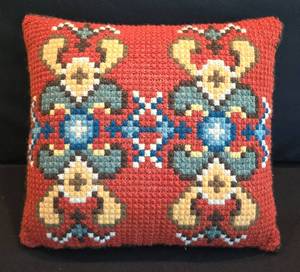 lot 137 image: Hand-Crafted Pillow and Dutch Shoes
