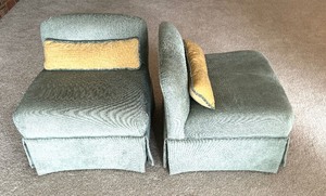 lot 31 image: Pair of Upholstered Accent Chairs by Pearson