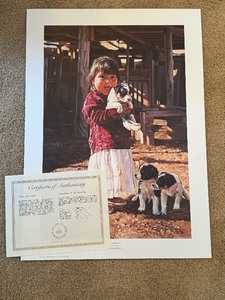 lot 26 image: Ray Swanson Puppy Love Print