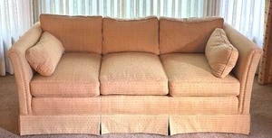 lot 9 image: Elegant Upholstered Sofa