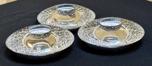 lot 32B image: Three Orrefors Candle Holders