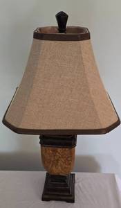 lot 57 image: Faux Marble Styled Table Lamp