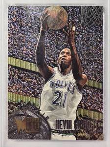 lot 2 image: 1995 Metal Kevin Garnett Rookie Card #167 - PSA Graded NM 7