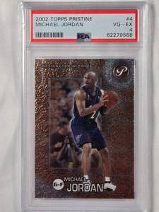 lot 4 image: Michael Jordan 2002 Topps Pristine Card #4 - PSA Graded VG-EX 4