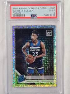 lot 9 image: Jarrett Culver 2019 Panini Donruss Optic Rated Rookie Choice Card #160 - PSA Graded Mint 9