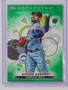 lot 20 image: Byron Buxton 2022 Topps Inception Green SP Parallel Card #63