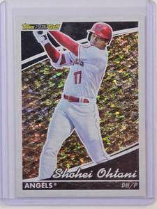 lot 26 image: Shohei Ohtani 2022 Topps Black Gold Chrome Card #BG-1 - Los Angeles Angels