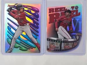 lot 31 image: Lot of 2 Druw Jones Rookie Refractors Bowmans Best Reel to Reel No. BR-4 & Bowman Best SH-1