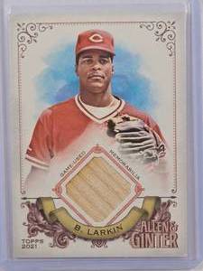 lot 47 image: Barry Larkin 2021 Topps Allen & Ginter Memorabilia Relic Card #AGA-BL