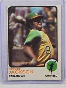 lot 48 image: Reggie Jackson 1973 Topps #255
