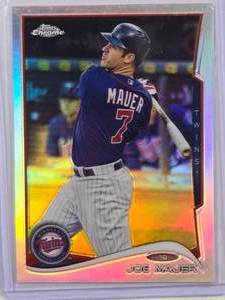 lot 53 image: Joe Mauer 2014 Topps Chrome Refractor #144
