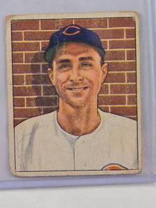 lot 59 image: Johnny Wyrostek 1950 Bowman No. 197 Vintage Baseball Card