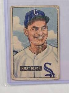 lot 73 image: Harry Dorish 1951 Bowman No. 266 Vintage Baseball Card