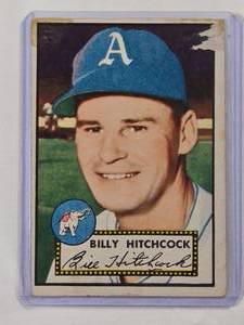 lot 95 image: Billy Hitchcock 1952 Topps No. 182 Vintage Baseball Card