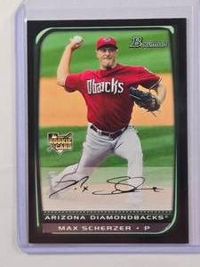 lot 101 image: Max Scherzer Rookie 2008 Topps No. BDP33