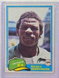 lot 105 image: Rickey Henderson 1981 Topps No. 261