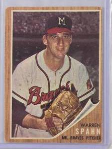 lot 107 image: Warren Spahn 1962 Topps No. 100
