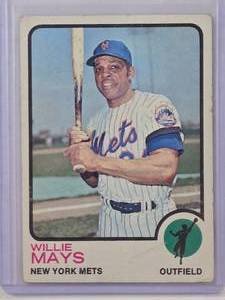 lot 115 image: Willie Mays 1973 Topps No. 305